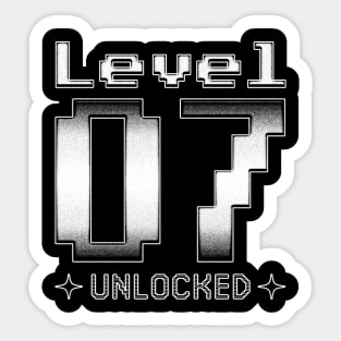 Level 07 Unlocked Sticker